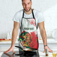 Mexico Football Custom Apron El Tri Aztec Calendar Brush Style