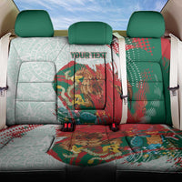 Mexico Football Custom Back Car Seat Cover El Tri Aztec Calendar Brush Style