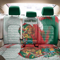 Mexico Football Custom Back Car Seat Cover El Tri Aztec Calendar Brush Style