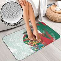 Mexico Football Custom Bathroom Set El Tri Aztec Calendar Brush Style