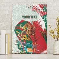 Mexico Football Custom Canvas Wall Art El Tri Aztec Calendar Brush Style