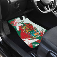 Mexico Football Custom Car Mats El Tri Aztec Calendar Brush Style
