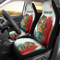 Mexico Football Custom Car Seat Cover El Tri Aztec Calendar Brush Style
