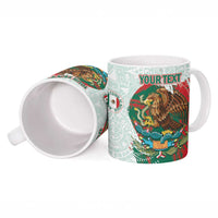 Mexico Football Custom Ceramic Mug El Tri Aztec Calendar Brush Style