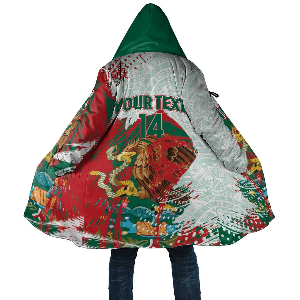 Mexico Football Custom Cloak El Tri Aztec Calendar Brush Style