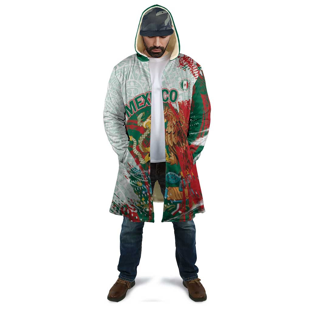 Mexico Football Custom Cloak El Tri Aztec Calendar Brush Style