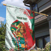 Mexico Football Custom Garden Flag El Tri Aztec Calendar Brush Style