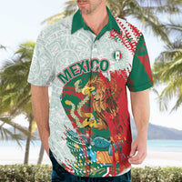 Mexico Football Custom Hawaiian Shirt El Tri Aztec Calendar Brush Style