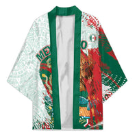 Mexico Football Custom Kimono El Tri Aztec Calendar Brush Style