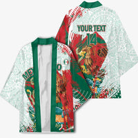Mexico Football Custom Kimono El Tri Aztec Calendar Brush Style