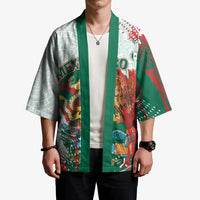 Mexico Football Custom Kimono El Tri Aztec Calendar Brush Style