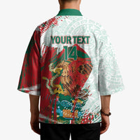 Mexico Football Custom Kimono El Tri Aztec Calendar Brush Style