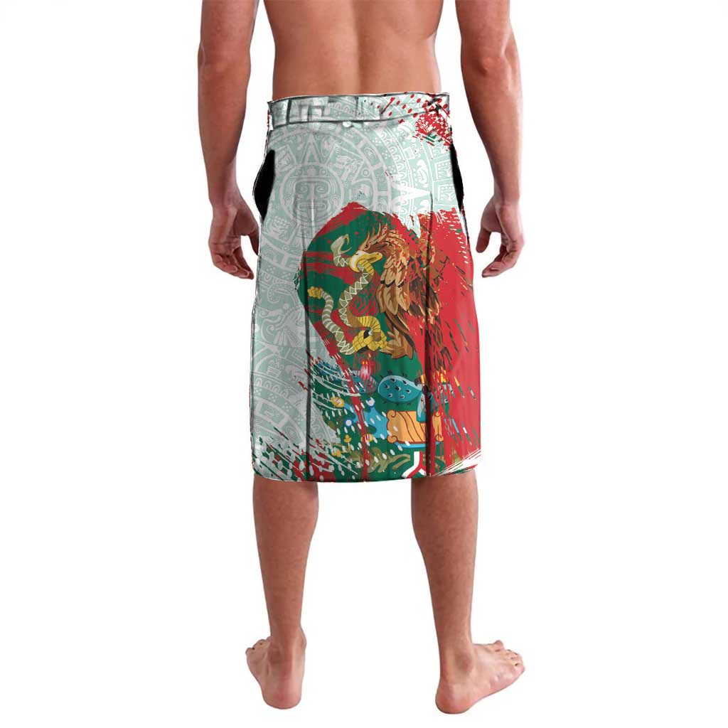Mexico Football Custom Lavalava El Tri Aztec Calendar Brush Style