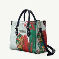 Mexico Football Custom Leather Bag El Tri Aztec Calendar Brush Style