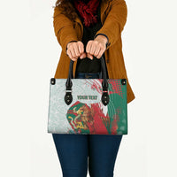 Mexico Football Custom Leather Bag El Tri Aztec Calendar Brush Style