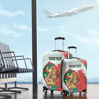 Mexico Football Custom Luggage Cover El Tri Aztec Calendar Brush Style