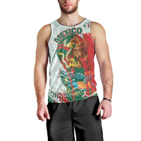 Mexico Football Custom Men Tank Top El Tri Aztec Calendar Brush Style