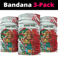 Mexico Football Custom Neck Gaiter El Tri Aztec Calendar Brush Style