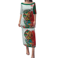 Mexico Football Custom Puletasi El Tri Aztec Calendar Brush Style