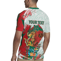 Mexico Football Custom Rugby Jersey El Tri Aztec Calendar Brush Style