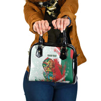 Mexico Football Custom Shoulder Handbag El Tri Aztec Calendar Brush Style