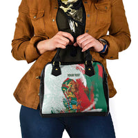 Mexico Football Custom Shoulder Handbag El Tri Aztec Calendar Brush Style