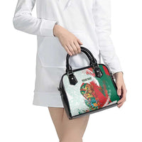 Mexico Football Custom Shoulder Handbag El Tri Aztec Calendar Brush Style