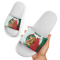 Mexico Football Custom Slide Sandals El Tri Aztec Calendar Brush Style