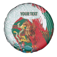 Mexico Football Custom Spare Tire Cover El Tri Aztec Calendar Brush Style