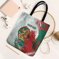 Mexico Football Custom Tote Bag El Tri Aztec Calendar Brush Style