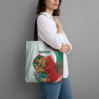 Mexico Football Custom Tote Bag El Tri Aztec Calendar Brush Style
