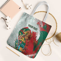 Mexico Football Custom Tote Bag El Tri Aztec Calendar Brush Style