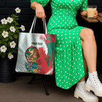 Mexico Football Custom Tote Bag El Tri Aztec Calendar Brush Style