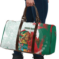 Mexico Football Custom Travel Bag El Tri Aztec Calendar Brush Style