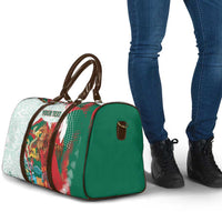 Mexico Football Custom Travel Bag El Tri Aztec Calendar Brush Style