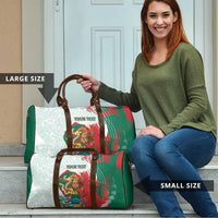 Mexico Football Custom Travel Bag El Tri Aztec Calendar Brush Style