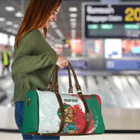 Mexico Football Custom Travel Bag El Tri Aztec Calendar Brush Style