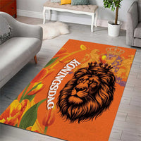 Nederland Fijne Koningsdag Area Rug Netherlands Lion With Orange Tulips