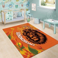 Nederland Fijne Koningsdag Area Rug Netherlands Lion With Orange Tulips