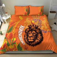 Nederland Fijne Koningsdag Bedding Set Netherlands Lion With Orange Tulips