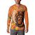 Nederland Fijne Koningsdag Button Sweatshirt Netherlands Lion With Orange Tulips