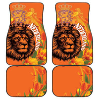 Nederland Fijne Koningsdag Car Mats Netherlands Lion With Orange Tulips