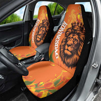 Nederland Fijne Koningsdag Car Seat Cover Netherlands Lion With Orange Tulips