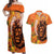 Nederland Fijne Koningsdag Couples Matching Off Shoulder Maxi Dress and Hawaiian Shirt Netherlands Lion With Orange Tulips