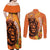 Nederland Fijne Koningsdag Couples Matching Off Shoulder Maxi Dress and Long Sleeve Button Shirt Netherlands Lion With Orange Tulips