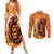 Nederland Fijne Koningsdag Couples Matching Summer Maxi Dress and Long Sleeve Button Shirt Netherlands Lion With Orange Tulips