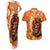 Nederland Fijne Koningsdag Couples Matching Tank Maxi Dress and Hawaiian Shirt Netherlands Lion With Orange Tulips
