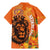 Nederland Fijne Koningsdag Family Matching Mermaid Dress and Hawaiian Shirt Netherlands Lion With Orange Tulips