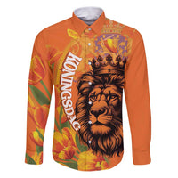 Nederland Fijne Koningsdag Family Matching Puletasi and Hawaiian Shirt Netherlands Lion With Orange Tulips