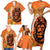 Nederland Fijne Koningsdag Family Matching Short Sleeve Bodycon Dress and Hawaiian Shirt Netherlands Lion With Orange Tulips